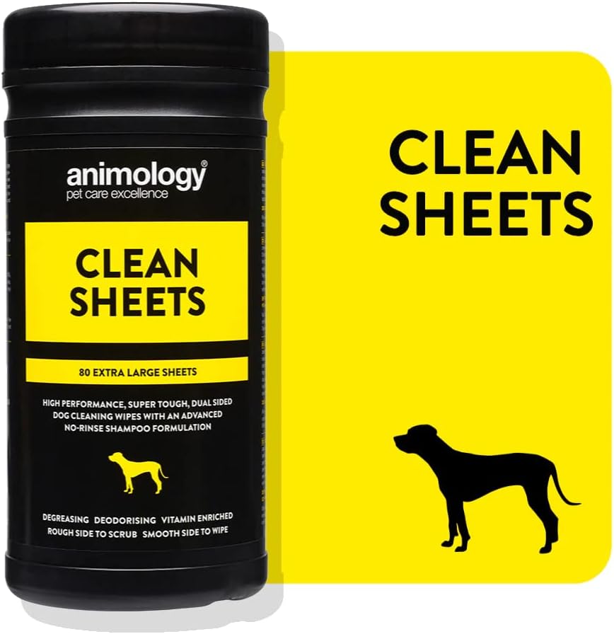 Animology Clean Sheets Dog Cleaning Wipes, Pack of 80 : Amazon.co.uk: Fashion