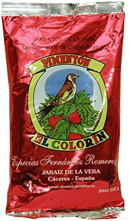 El Colorin Sweet Smoked Paprika Pimenton Do La Vera 500G Bag
