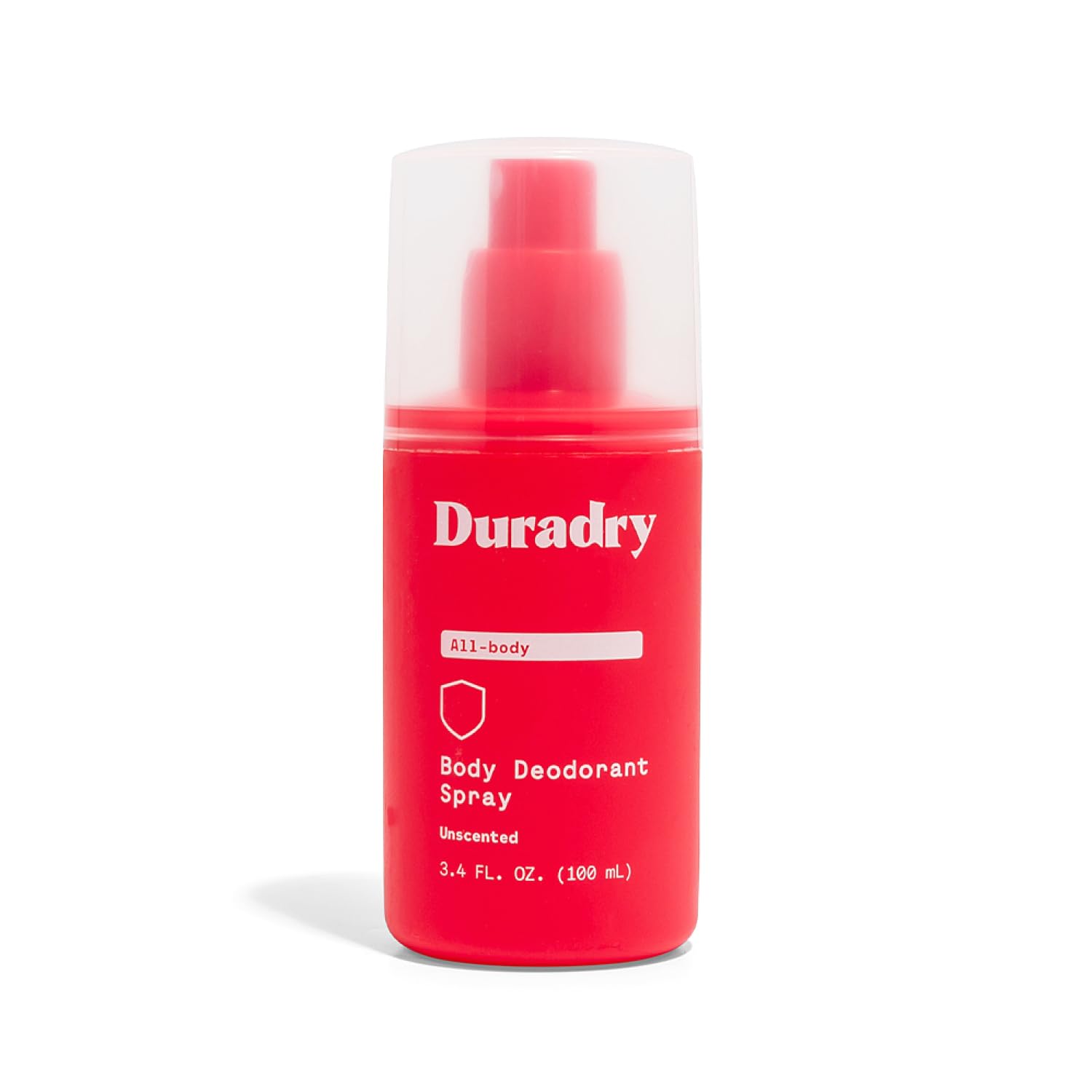 Duradry Body Deodorant Spray - Aluminum Free Deodorant, Prevent And Eliminate Any Body Odor Naturally - Unscented, 3.4 Fl Oz