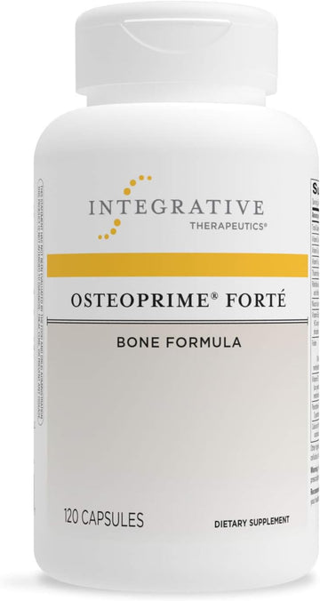 Integrative Therapeutics Osteoprime Forte - Bone Health Support With 5 Types Of Calcium* - Dietary Supplement With Magnesium, Zinc, And Vitamin C, D & B12 - Gluten Free & Dairy Free - 120 Capsules