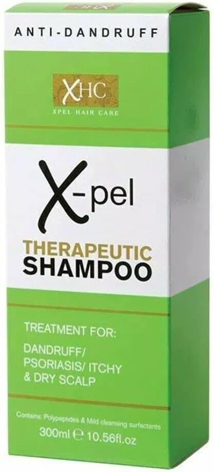 Xpel Medicated Shampoo Treatment For Dandruff Psoriasis Dry Itchy Scalp (3 X 300 Millilitres)