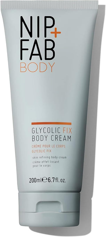 Nip+Fab Glycolic Fix Body Cream | 200 Ml | Exfoliating The Skin | Vegan, Cruelty Free, Sulphate Free
