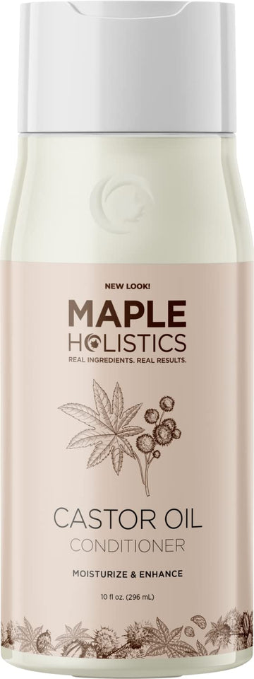 Maple Holistics - Conditioner for Hair Growth, Deep Conditioning, Volumizing, Jamaican Style, Castor Oil, Unscented, 10 Fluid Ounces