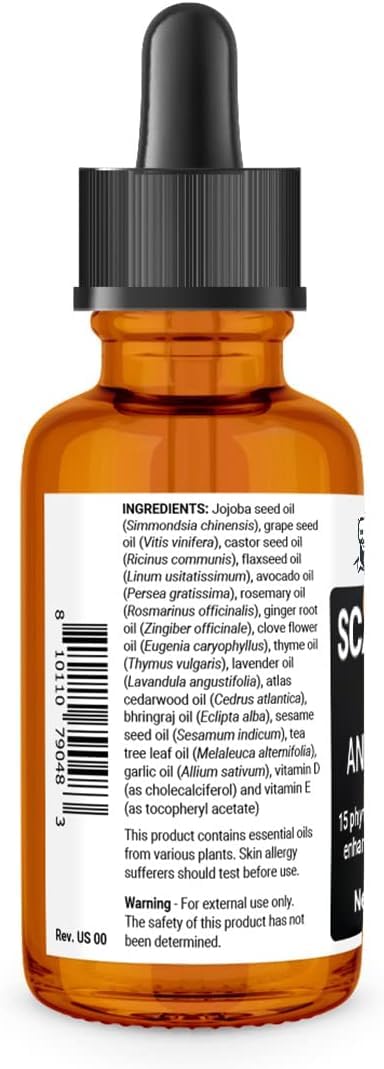 Dr Berg's (All In One) Hair Growth Serum w/Jojoba Oil & Castor Oil For Fuller Thicker Hair | Contains 13 Plant-Based All Natural Hair Growth Oils | Added Vitamin E & D for Enhancement | 2 fl oz : Beauty & Personal Care