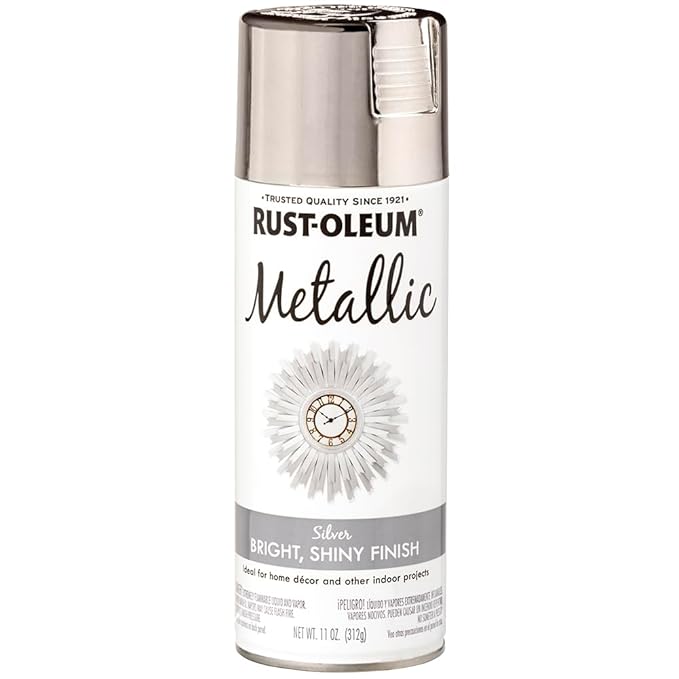 Rust-Oleum 1915830 Specialty Metallic Silver Spray Paint (Silver - 312 Grams)
