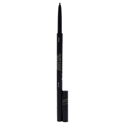 Arches & Halos Micro Defining Brow Pencil - Fuller And More Defined Brows - Long-Lasting, Smudge Proof, Rich Color - Dual Ended Pencil With Brush - Vegan And Cruelty Free - Neutral Brown - 0.03 Oz