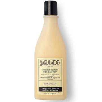 Sauce Beauty Intense Repair Conditioner - Coconut Cream Conditioner For Hair with Coconut Oil and Banana - Revitalizing Coconut Conditioner - Paraben & Sulfate-Free Coconut Hair Conditioner (10 Fl Oz)