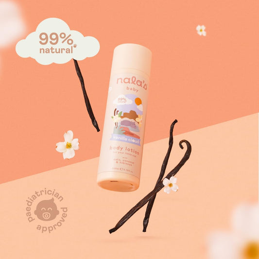 Nala'S Baby Body Lotion Vanilla Cloud | Allergen-Free Sweet Vanilla Fragrance | 99% Natural | Dermatologically-Tested And Paediatrician-Approved | Oat And Coconut Oil | Vegan | 200Ml | Nalas Baby