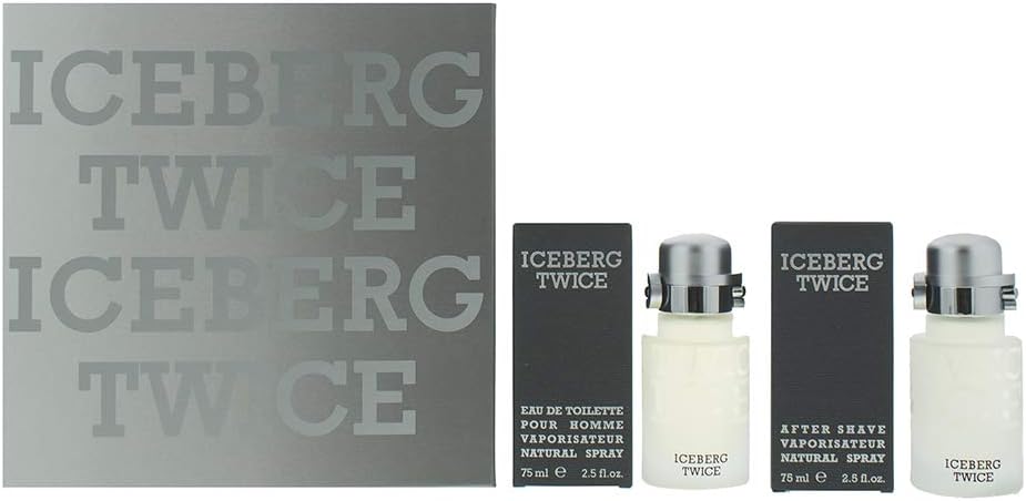 Iceberg Twice Pour Homme Eau De Toilette 75Ml & After Shave 75Ml Gift Set For Him
