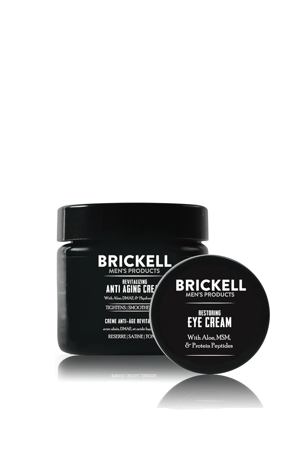 Brickell Men'S Ultimate Anti-Aging Routine, Anti-Wrinkle, Night Face Cream And Eye Cream To Reduce Puffiness, Wrinkles, Dark Circles, Under Eye Bags, Natural And Organic, Unscented