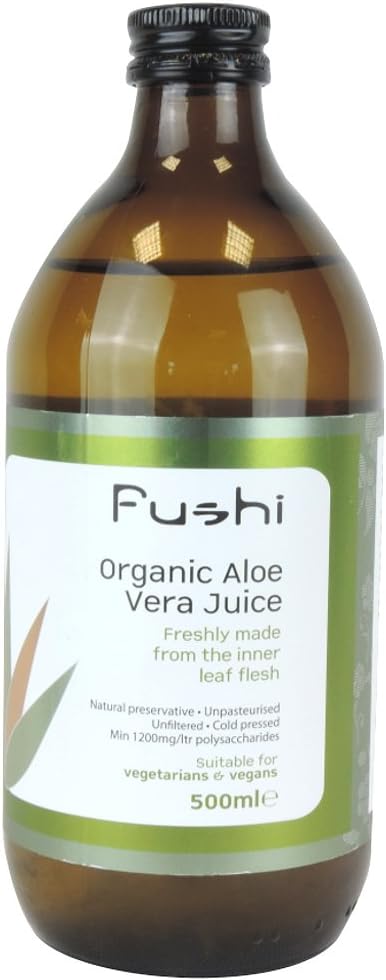 Fushi Organic Aloe Vera Juice 500 ml |min 1700 Polysaccharides|Cold-Pressed|Natural Preservative|Ethical & Vegan Society Approved|Manufactured in the UK : Amazon.co.uk: Grocery