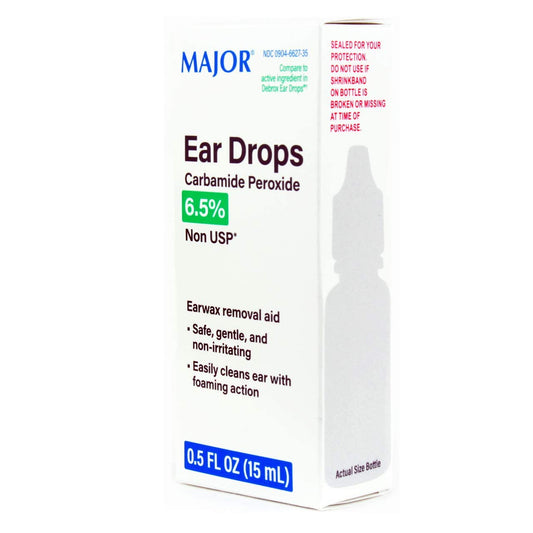 Major Ear Drops Earwax Removal Aid 0.5Oz 15Ml Carbamide Peroxide 6.5% Usa