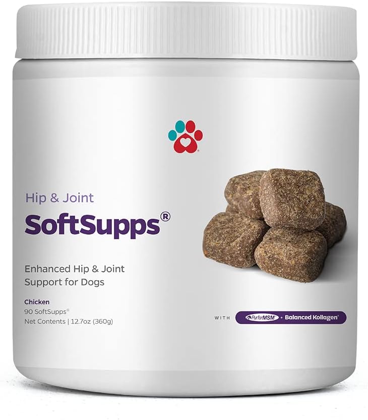 Pet Parents Hip & Joint SoftSupps® - Joint Support Supplement for Dogs with Green Lipped Mussel, Eggshell Membrane, & Glucosamine for Dogs for Dog Joint Pain Relief - 90ct Hip and Joint Chews for Dogs