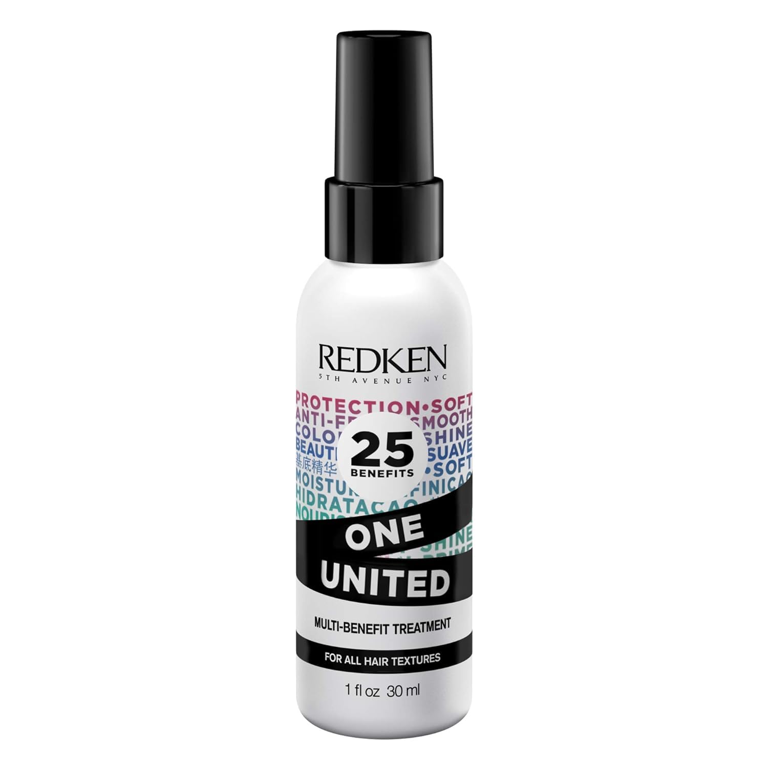 Redken One United Leave In Conditioner | Multi-Benefit Hair Treatment | Detangles, Nourishes, & Smooths Frizz | Heat Protection Spray For Blow Dry & Styling | For All Hair Types | Paraben Free