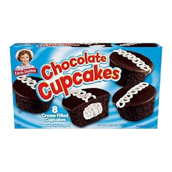 Little Debbie Chocolate Cupcakes, 96 Chocolate Cupcakes Filled with Creme (12 Boxes)