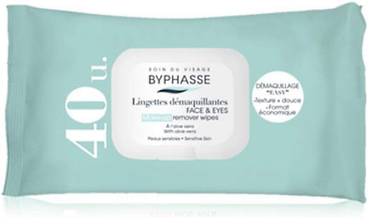 Byphasse Toallitas Desmaquillante Aloe Vera Pieles Sensibles 40 Unidades