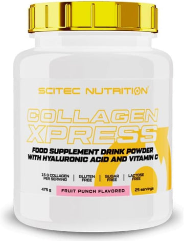 Scitec Nutrition Collagen Xpress – 15G Collagen Per Dose – Gluten-Free, Sugar-Free Lactose-Free – With Vitamin C & Hyaluronic Acid, 475 G, Fruit Punch