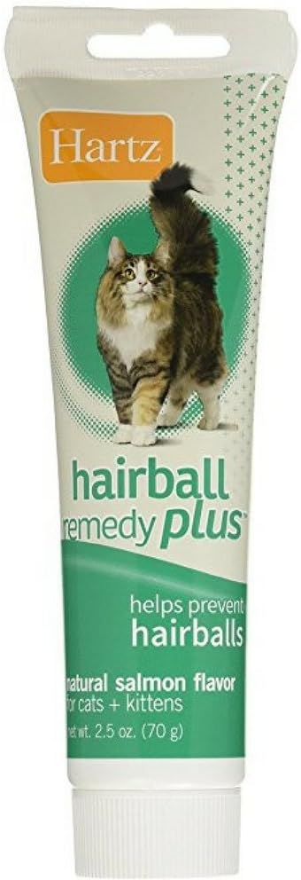 Hartz Hairball Remedy Plus Paste for Cats, Natural salmon 2.50 oz(Pack of 3) : Pet Supplies