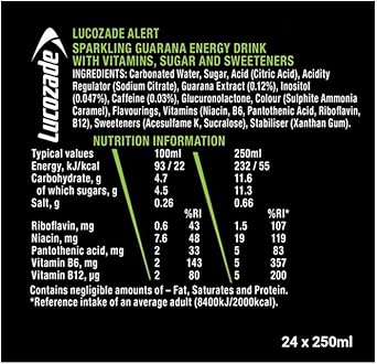 Lucozade Alert Energy Drink Ultimate 250Ml (Pack Of 24)