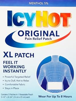 Icy Hot Extra Strength Medicated Patch, Xl Back & Large Areas, 3 Count (Pack Of 1)