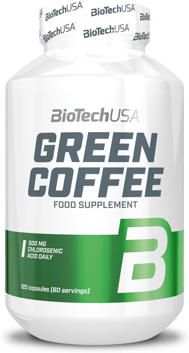 Biotechusa Green Coffee Dietary Supplement Capsules With Green Coffee Extract And Chrome, 120 Capsules
