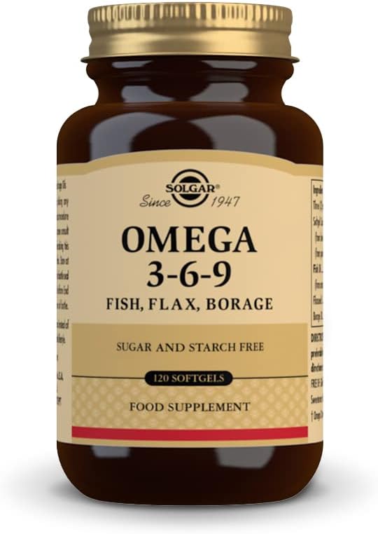 Solgar 1300 Mg Omega 3-6-9, 120 Softgels - Fish Oil Supplement - Support For Heart, Joint & Skin Health - Includes Flaxseed & Borage - Contains Epa & Dha - Omega 3 Fatty Acids - 40 Servings