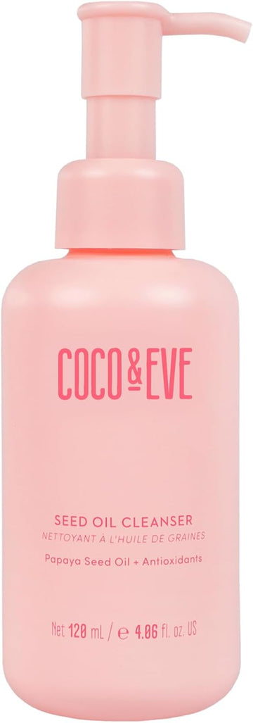 Coco & Eve Seed Oil Cleanser. Gentle Makeup Remover, Cleansing Oil To Dissolve Spf, Impurities. With Papaya Seed Oil, Dragon Fruit, Antioxidants, Vitamin E For Nourished, Radiant, Glowy Skin (120Ml)