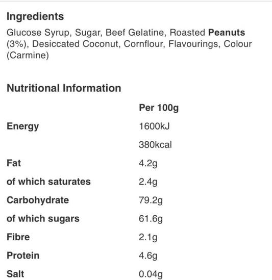 Nougat 6 X 35G Bars Multipack - Chewy Raspberry & Vanilla Flavour
