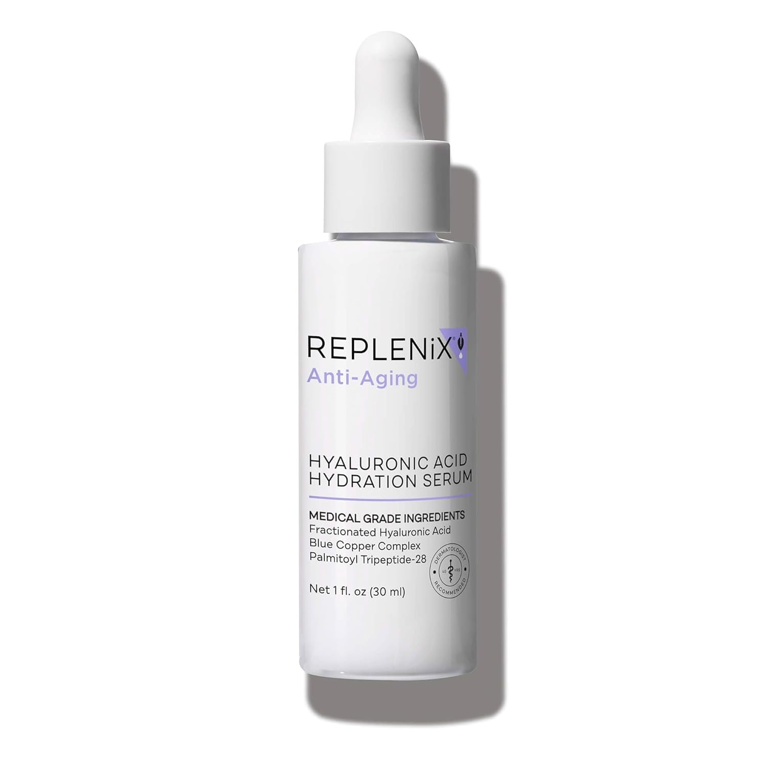 Replenix Anti-Aging Hyaluronic Acid Hydration Face Serum With Medical-Grade Ingredients (1 Fl. Oz)