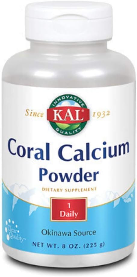 KAL Coral Calcium Powder 1000 mg Tablets, Unflavored, 8 Ounce : Health & Household