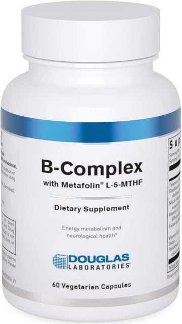 Douglas Laboratories B-Complex With Metafolin - Comprehensive B Vitamin Supplement - Energy & Brain Health Support* - With Folate, Biotin & Thiamin - Non-Gmo - 60 Vegetarian Capsules
