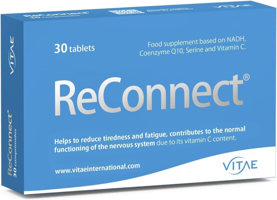 Vitae Reconnect | Nadh, Coq10, Serine, Vitamin C | Energy | Improve Performance | Memory | Mental Fatigue | Focus And Concentration | 30 Tablets