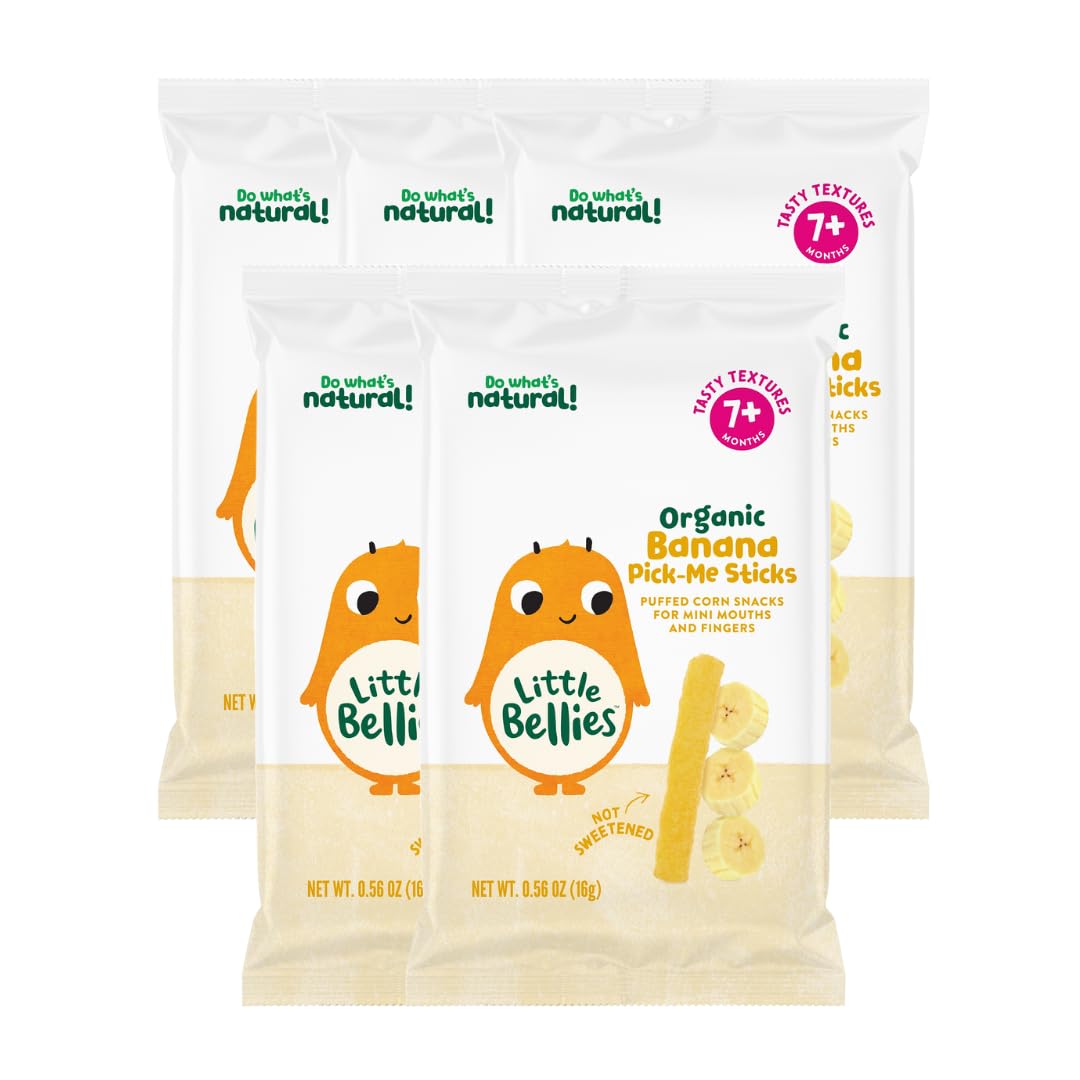 Little Bellies Organic Banana Pick-me Sticks - Pack of 5