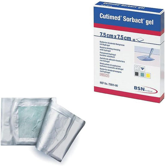 Cutimed Sorbact Hydrogel Square Dressing, 7.5 X 7.5 Cm