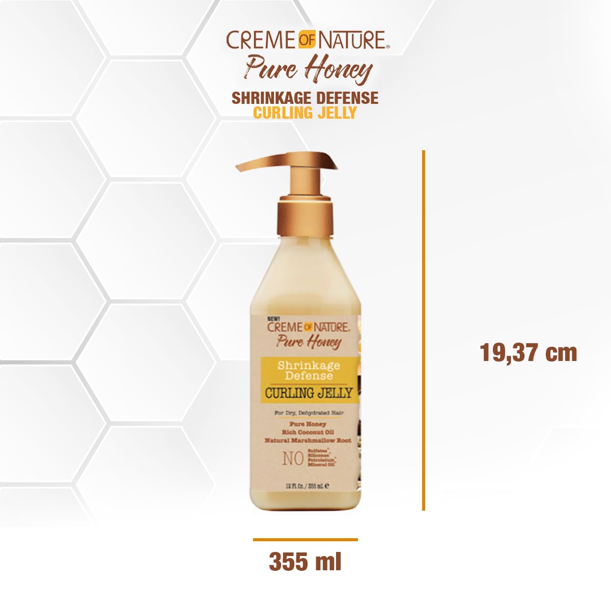 Creme of Nature Curling Jelly, Pure Honey, Coconut Oil and Shea Butter Formula, Shrinkage Defense, 11.5 Oz : Beauty & Personal Care