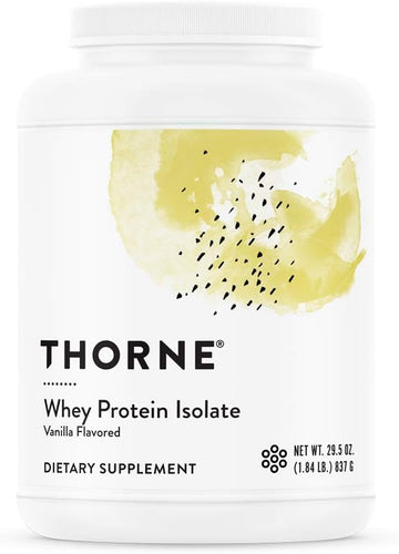 Thorne Whey Protein Isolate - 21 Grams Of Easy-To-Digest Whey Protein Powder - Nsf Certified For Sport - Vanilla Flavored - 29.5 Ounces - 30 Servings