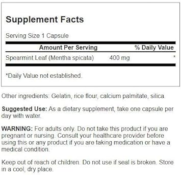 Swanson Spearmint Leaf (Mentha Spicata) - Full Spectrum Herbal Supplem