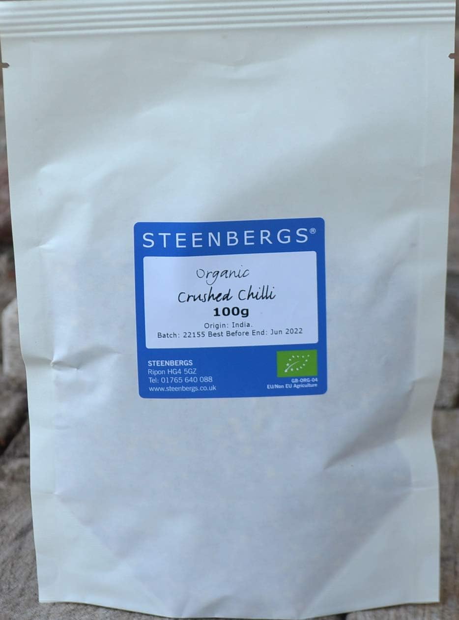 Steenbergs Organic Crushed Chilli Flakes Refill - 100G