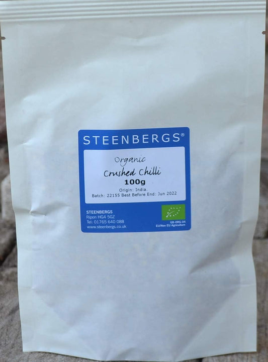 Steenbergs Organic Crushed Chilli Flakes Refill - 100G