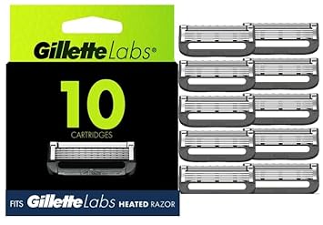 Gillette Labs Men'S Razor Blade Refills With Exfoliating Bar, Compatible With Gillette Labs Razors, 10 Cartridges