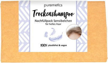 Puremetics Refill Pack: Dry Shampoo 'Sensitive 'Blonde' | Dry Shampoo For Sprinkling | Dry Shampoo Without Plastic And Aerosols