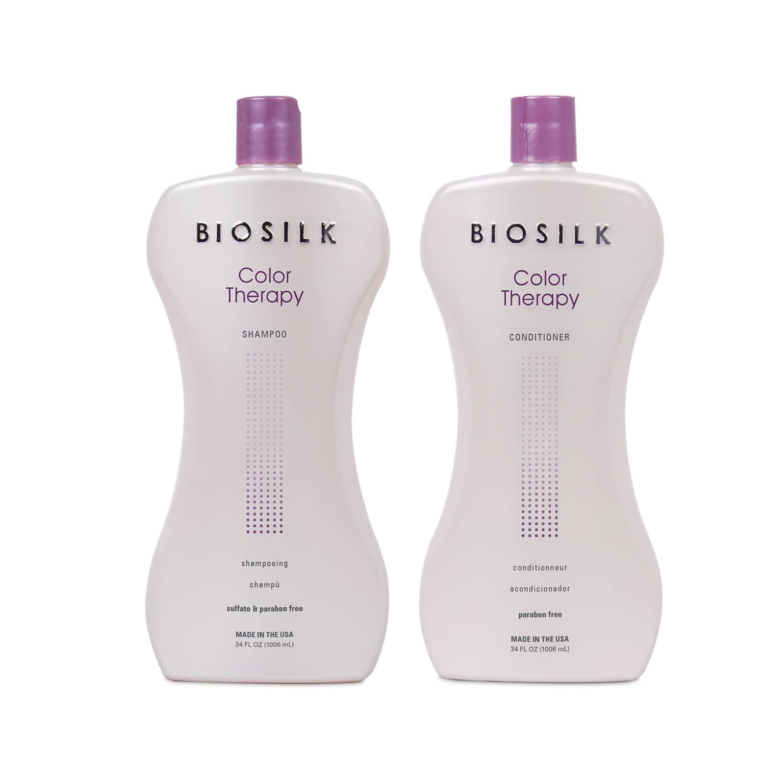 BioSilk Color Therapy Duo Shampoo & Conditioner Set | 34 Ounces Each (Pack of 2) | Offers Hair Color Protection | Ideal For All Hair Types & Colors