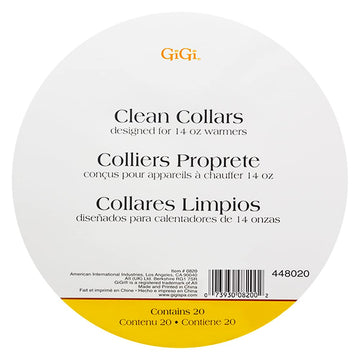 Gigi Clean Collars For 14-Ounce Wax Warmers, 20 Pieces