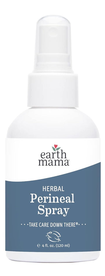 Earth Mama Herbal Perineal Spray | Safe For Pregnancy And Postpartum Recovery, Witch Hazel Natural Cooling Spray For After Birth Feminine Care Essentials, No Benzocaine Or Butane, 4-Fluid Ounce