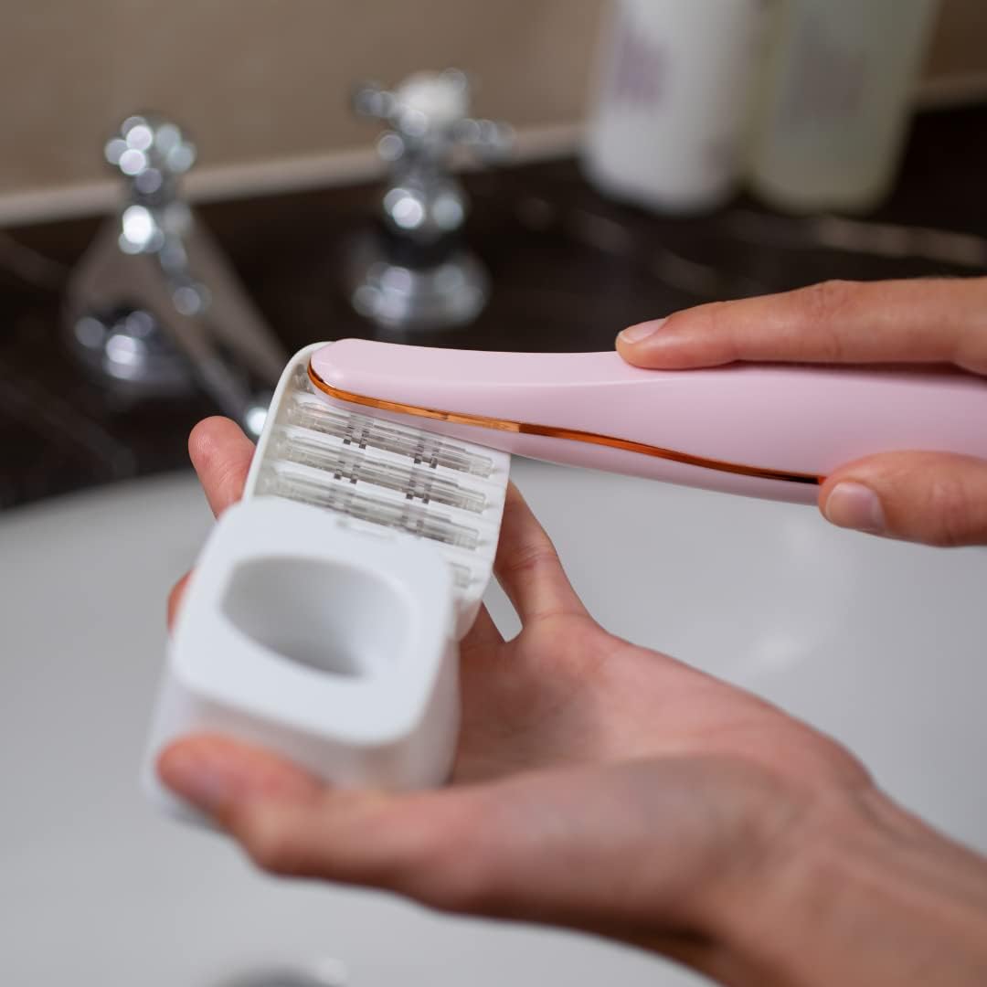Magnitone DermaQueen Vibra-Sonic Facial Hair Removal Face Dermaplaning Dermaplane Blades Razors Exfoliator, Instant Smoother Radiant Skin, Removes Facial Fuzz, Exfoliates Dry + Dead Skin : Amazon.co.uk: Health & Personal Care