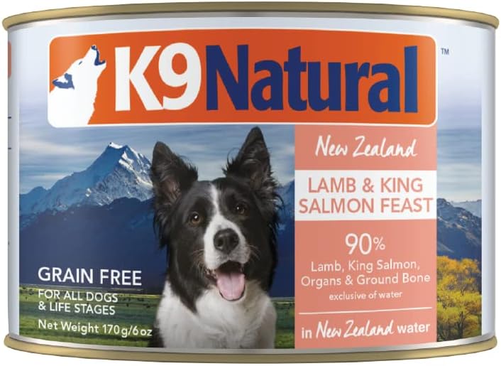 K9 Natural - Bpa & Gelatin Free Canned Dog Food - Lamb & Salmon, 6Oz (12 Pack)