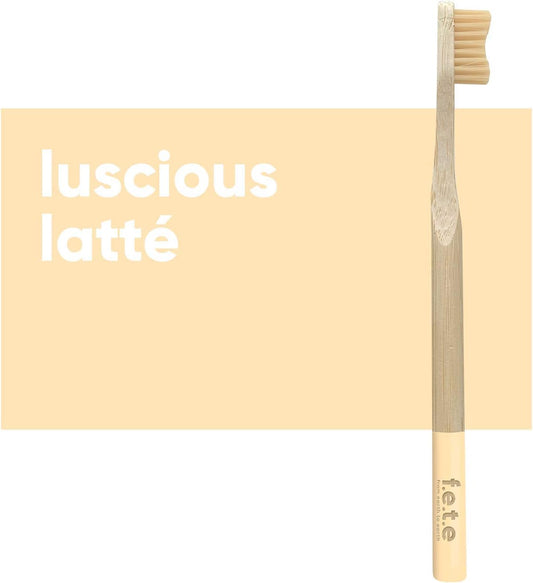 F.E.T.E | Luscious Latte Bamboo Toothbrush | Biodegradable Handle | Recyclable Soft Bristles | Sustainable | Vegan