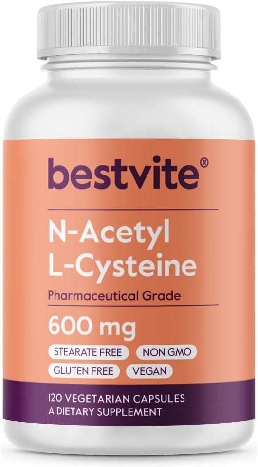 N-Acetyl L-Cysteine 600Mg (Nac) (120 Vegetarian Capsules) (120 X 2) - No Stearates - Vegan - No Fillers - No Silica - No Gelatin - Gluten Free - Non Gmo