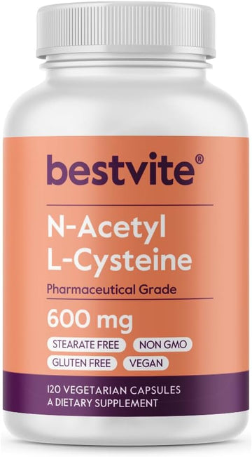 N-Acetyl L-Cysteine 600Mg (Nac) (120 Vegetarian Capsules) (120 X 2) - No Stearates - Vegan - No Fillers - No Silica - No Gelatin - Gluten Free - Non Gmo
