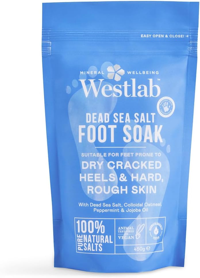 Westlab Dead Sea Foot Soak 450G - Dry Cracked Heels & Hard Rough Skin